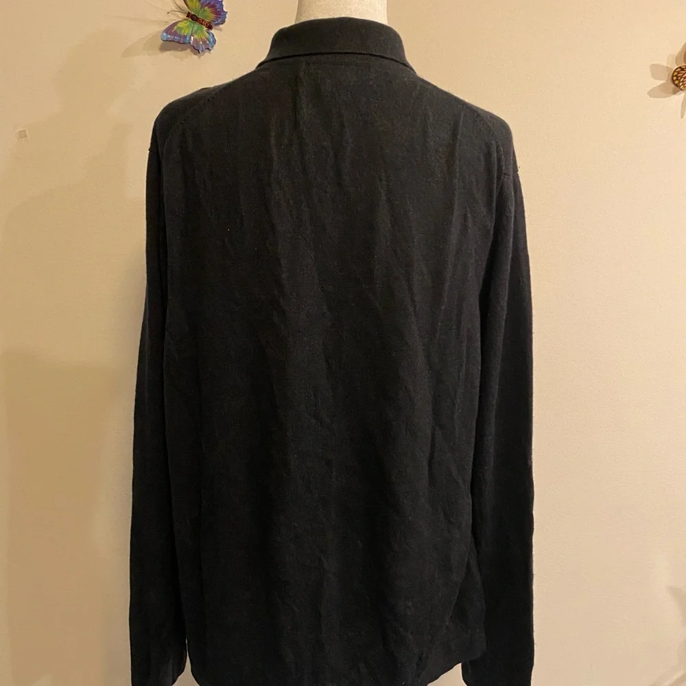 Banana Republic Men's Charcoal V-Neck Sweater silk and cashmere size Large